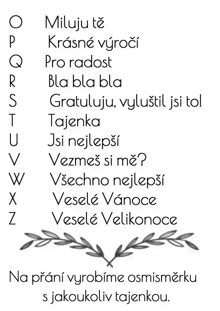 Předsvatební osmisměrka 